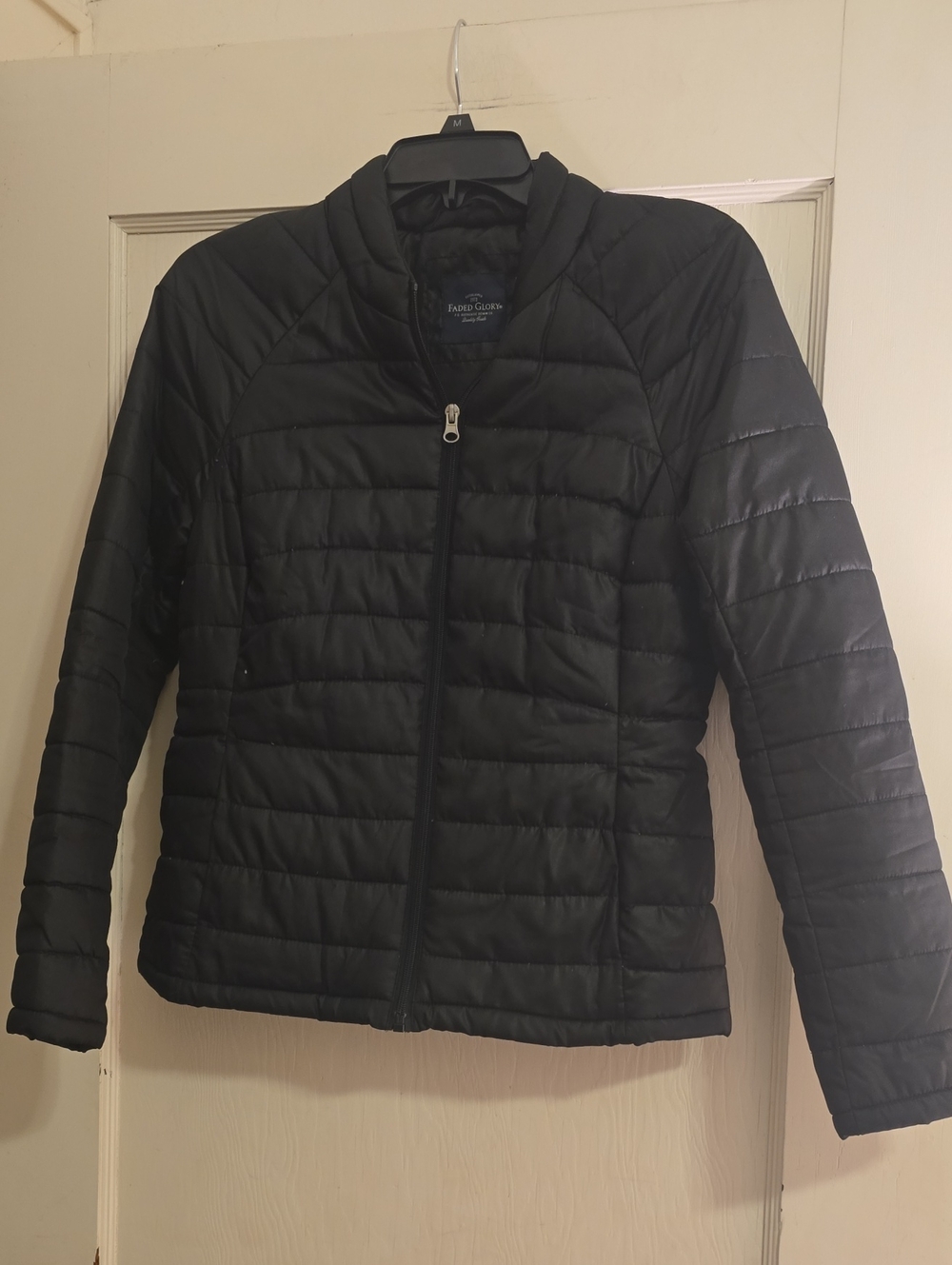 Faded Glory Women's Black Quilted Puffer Jacket